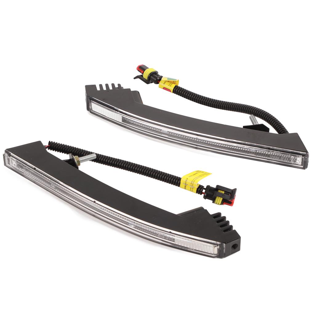2pcs Car Daytime Running Light LED White Yellow Front Bumper Turn Signal Lamp Universal