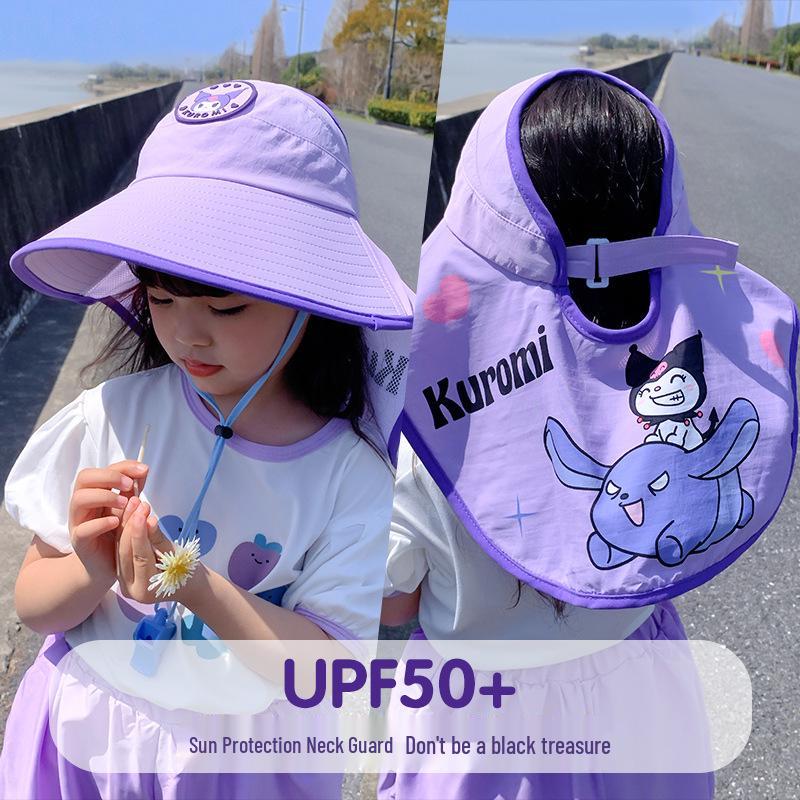Kids' UV Protection Wide Brim Straw Sun Hat for Boys & Girls