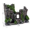 Vintage World of Tanks Stone-island Resin Craft Castle Aquarium Landscape Ornament Aquarium Decorations For Fish Tank Statue