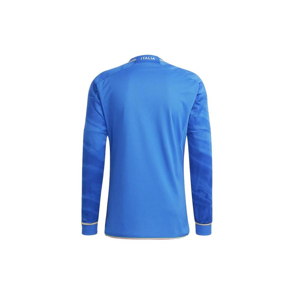 adidas Italy 2023 Home Long Sleeve Jersey Blue Men Streetwear HS9893