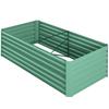 Raised Beds For Garden Galvanised Steel Outdoor Planters With Multi Reinforced Rods 180 X 90 X 59 Cm Light Green