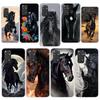 Animal Black Horse Phone Case for Xiaomi Redmi Note 13 12S 12 11S 14 11E Pro Plus 11 10 10S 9 9S 8 8T 5G Soft Silicone Cover