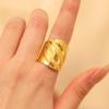 Stainless Steel Dragonfly Rings for Women Men Vintage Gold Color Pearl Flower Rings Waterproof Wedding Party Jewelry Gift