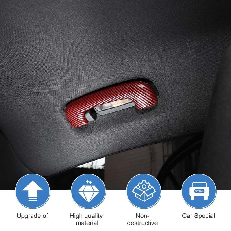 ABS Top Handle Decoration Protective Cover Sticker Fit For Dodge Charger 2011 Up Car Interior Accessories