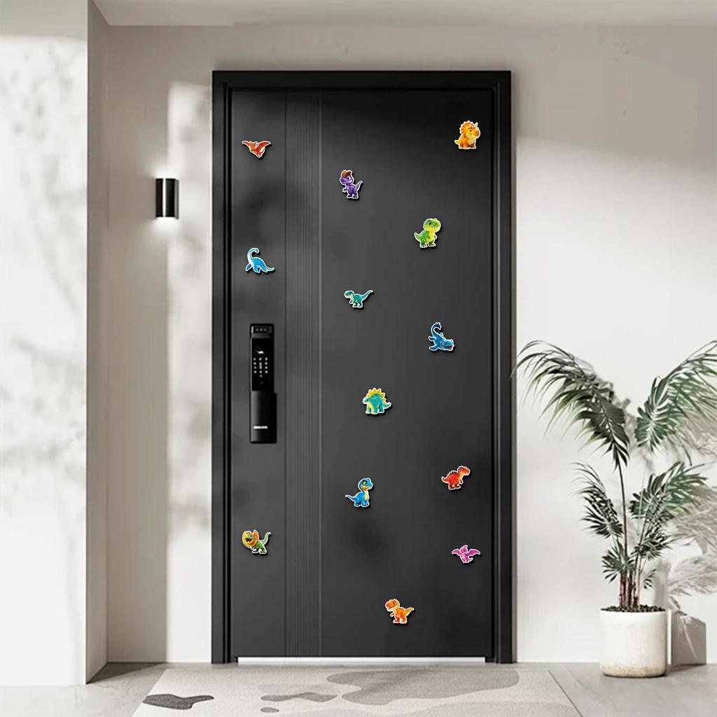 20-Piece 3D Dinosaur Cartoon Magnets Set: Cute Waterproof Fridge Stickers Featuring Tyrannosaurus and Pterodactyl Designs