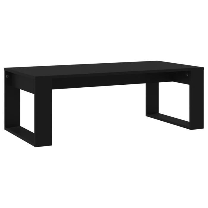 VidaXL Table basse noir 102x50x35 cm bois d'ingénierie 823359