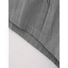 Camisas de gola alta com 7 botões, manga comprida, masculina, cor sólida, primavera, outono, tops, masculina, branca, preta, algodão, linho, camisa masculina