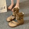 French style casual romantic elegant simple lazy cool boots women's shoes personality viral trends fashion versatile