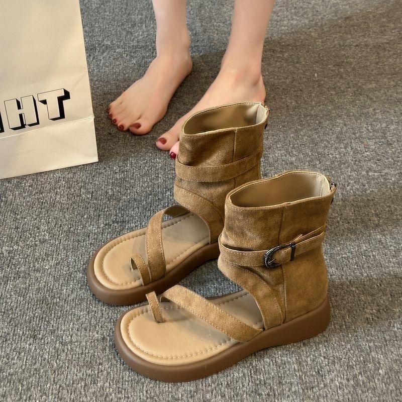 French style casual romantic elegant simple lazy cool boots women's shoes personality viral trends fashion versatile