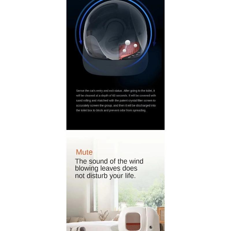 Intelligent MAX Electric Cat Litter Box - Deodorization, Automatic Waste Removal, Suitable for Large Cats