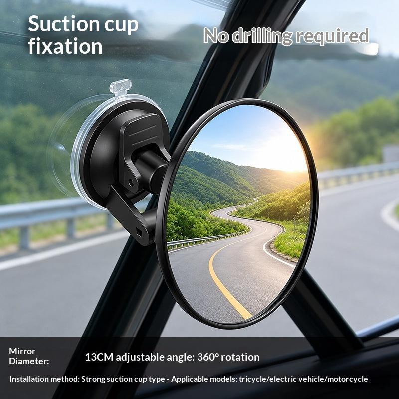 Interior Rear View Mirror 360° Rotates Blind Spot Free HD 1PC Universal Fit for Sedan SUV Pickup Trucks