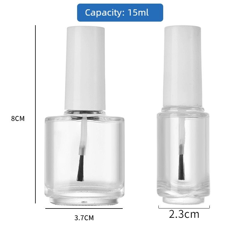 Factory Direct Sales In Stock Nail Polish Bottle Empty Glass Bottle Brush with Lid Nail Polish Sub-Packaging Blush Glue Medicine Bottle Lot