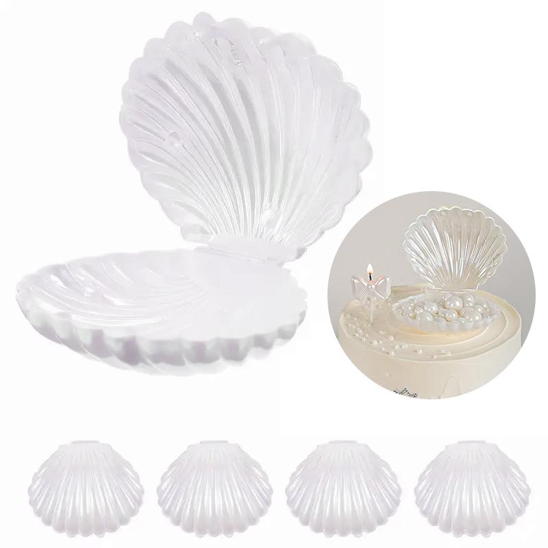 1Pc Waterproof And Moisture Resistant Wedding Shell Ornament Theme Ornament Shell Candy Box Party Snack Container Home Decoration