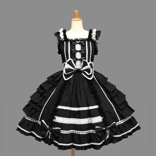 Girls Lace Punk Sexy Woman Clothing Lolita Victorian Corset Black Gothic Dress