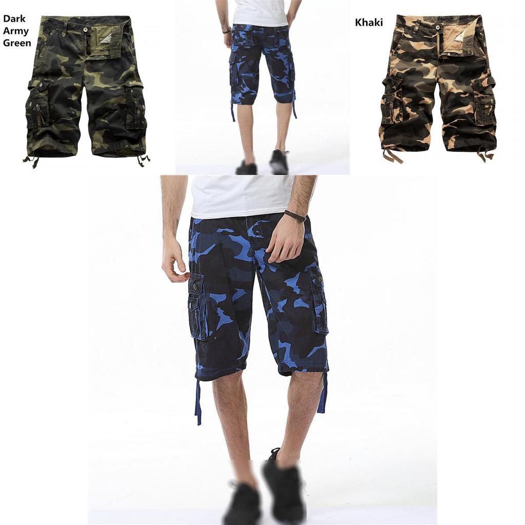 Durable And Comfortable Men's Tactical Military Army Camouflage Cargo Shorts With Multiple Pockets