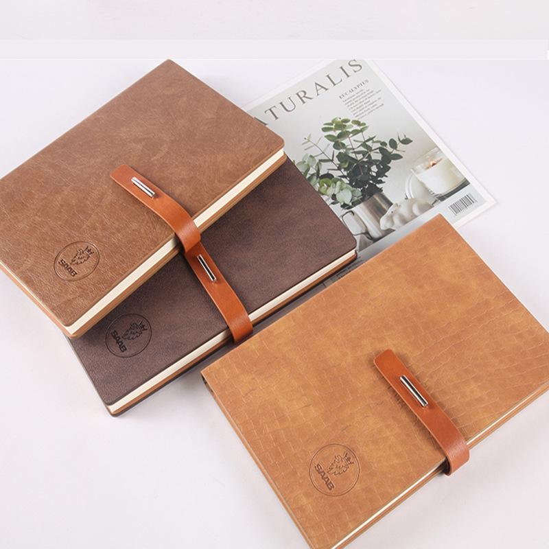 A5 Business Office Hardcover Buckle Notepad - Creative Imitation Leather PU Notebook with Custom Logo