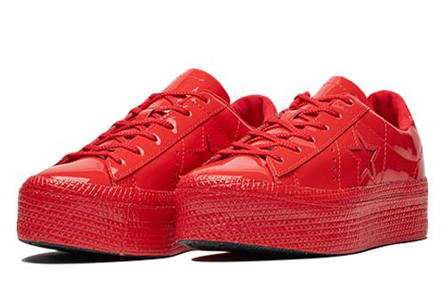 Converse One Star Platform Ox Cherry Red Women's 562606c