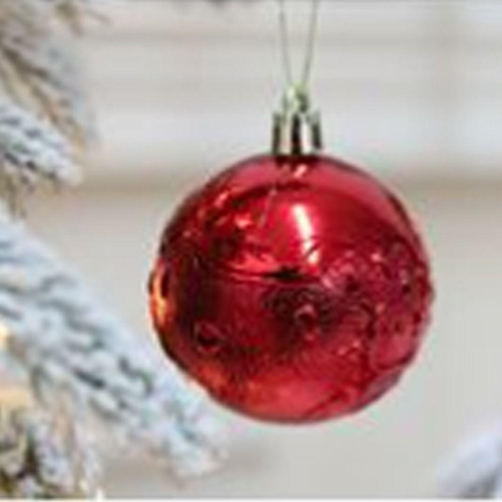 24pcs Delicate Christmas Painted Ball Creative Hanging Ornament Christmas Tree Pendant Office