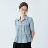 PAIGEFLYNN Tiered Tiered Denim Blouse_S5Bbl052C