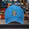 Frog Mushroom Graphic Baseball Cap Washed Cotton Vintage Adjustable Outdoor Casual Hat
