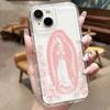 Minimalist Slogan Jesus Girl Tulip Phone Case for iPhone 16E 16 15 14 Pro Max Plus 11 12 13 XR 7 8 Plus SE2 Shockproof Tpu Cover
