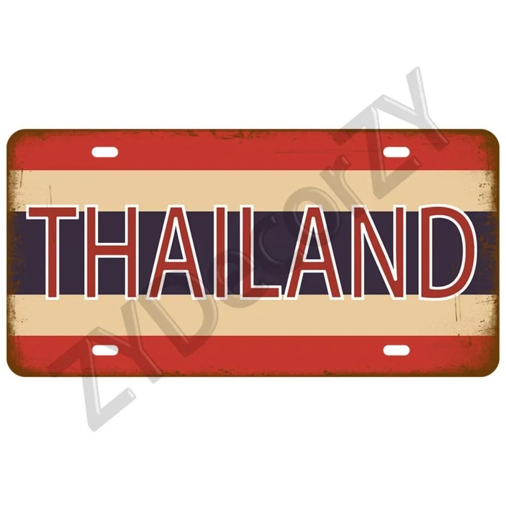 Retro Metal Tin Sign - Country License Plate for Home Bar Garage Man Cave Wall Decor