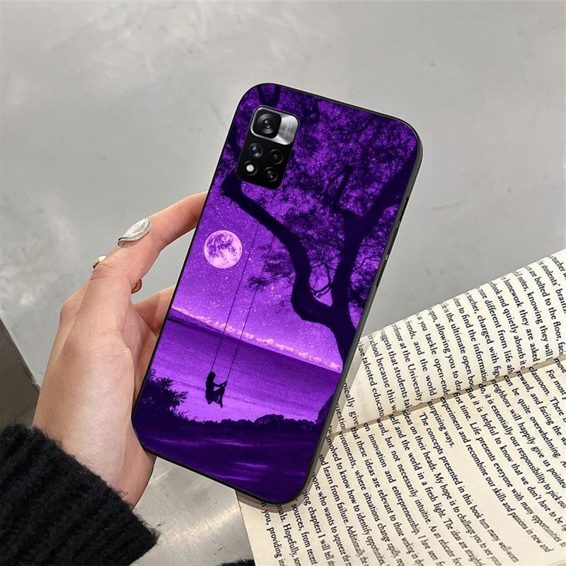 Phone Case For Xiaomi Redmi Note 13 12 11 10 Pro 12S 11S Redmi 13C 10 A1 A2 A3 Aesthetic Purple Case