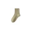 Women's Seamless Cotton Socks - Mid-Calf, White, Spring & Autumn, Antibacterial, Odor-Resistant, Girls' Style, 2025 Hot Seller.