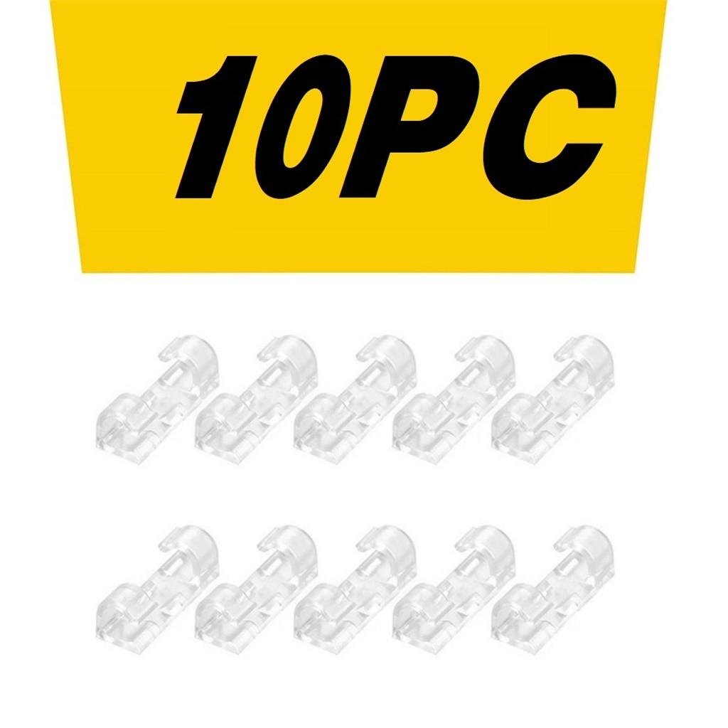 

(SU)Черный/белый/прозрачный самоклеящийся зажим для настольного органайзера для кабелей, 10 шт.