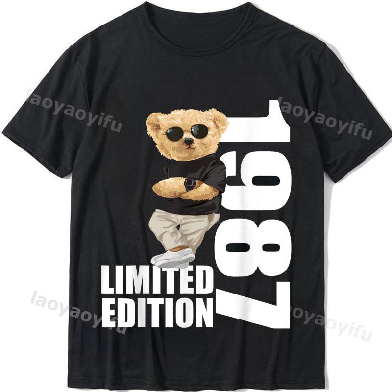 2024 Unisex Summer Tops Tshirt Vintage 1987 Classics Tshire Streetwear Printed Tshirt Top Retro Style Tshirt