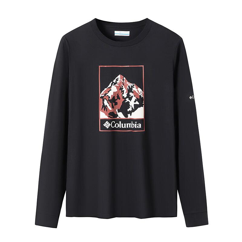 Columbia Round Neck Comfortable Pullover Printed Pattern Long Sleeve Sweatshirt Men sweatshirt Black AE3817-009