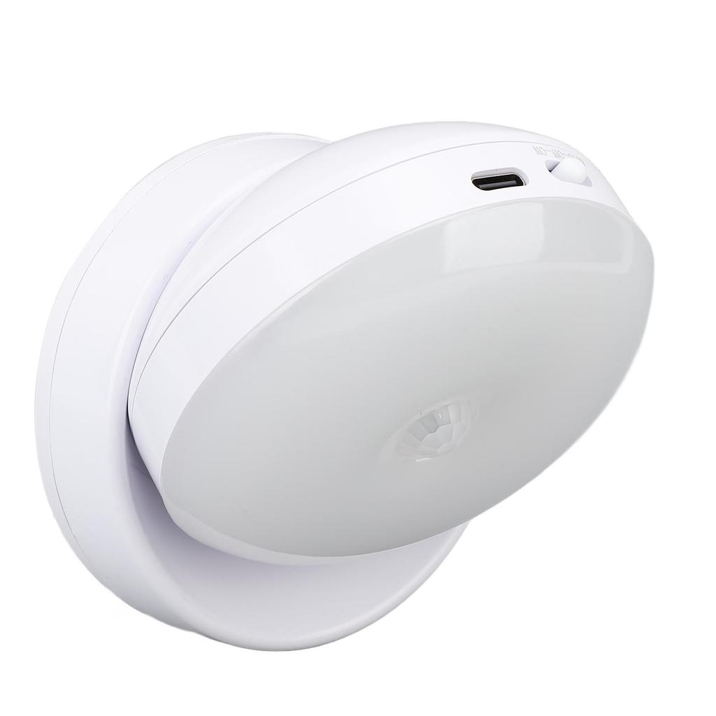 LED Motion Sensor Night Light ABS 360 Degree Rotating Rechargeable Induction Wall Lamp for Stair Clo