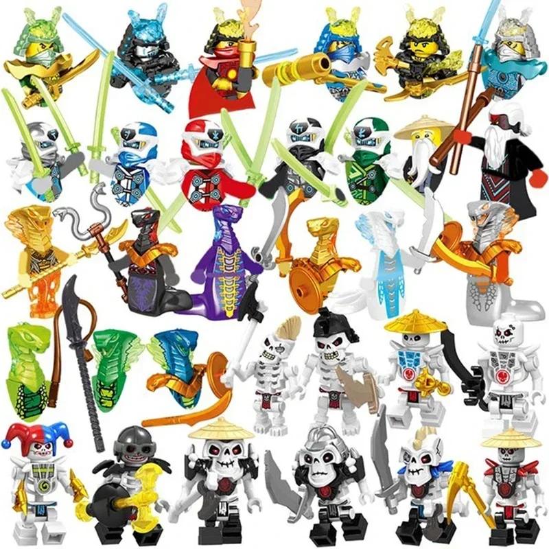 MINISO Anime Characters 24 Pieces Ninjago Mini Figure Building Block Toys Mini Doll Doll Figure Block Kids Toys Birthday Gifts