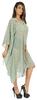 Moomaya Women  s Short Hoodie Kaftan Loose Tunic Kimono Sleeve Mini Beach Cover Up