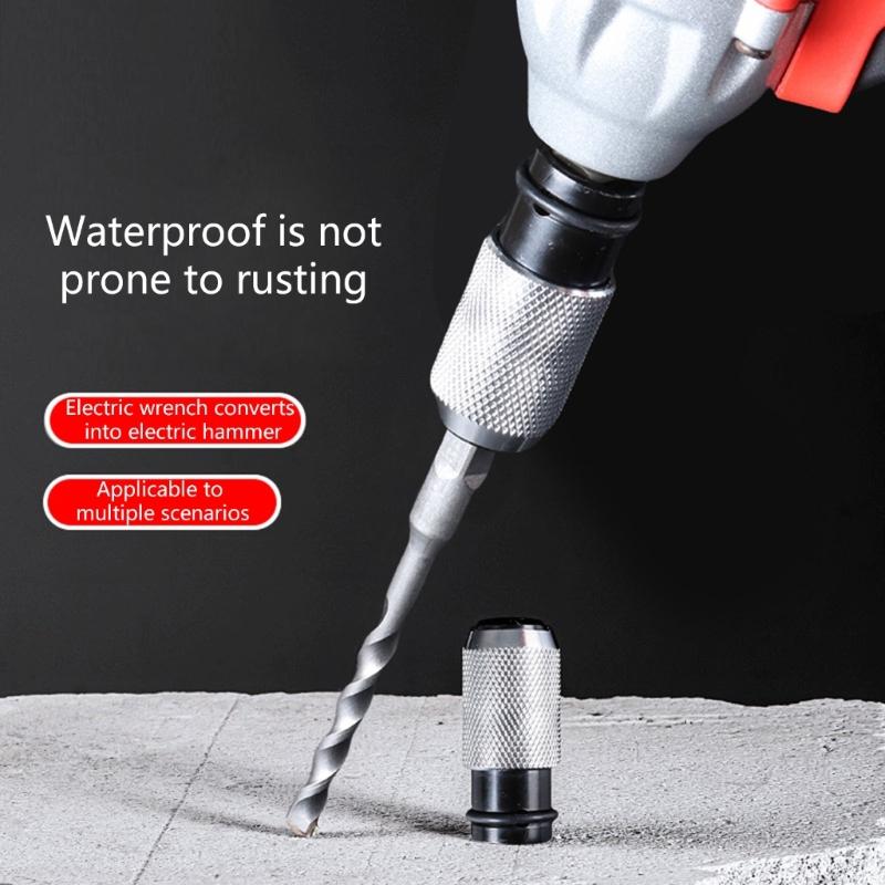 Quick To Change Impact Wrench Adapter Set Including Square Shank Drill Bit and Buffer Function for Smooth Operation