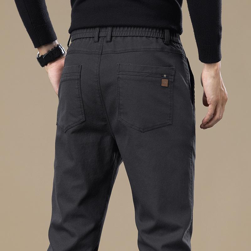 6 typů kávy Černá Šedá Podzimní a zimní Pánské kalhoty s fleecem/Běžné Volitelné Slim fit Rovná nohavice High-end Ležérní kalhoty pro mírně pokročilé