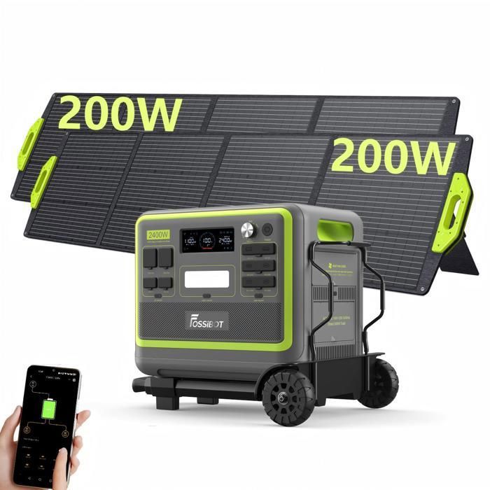 FOSSiBOT F2400 Portable Power Station+400W Solar