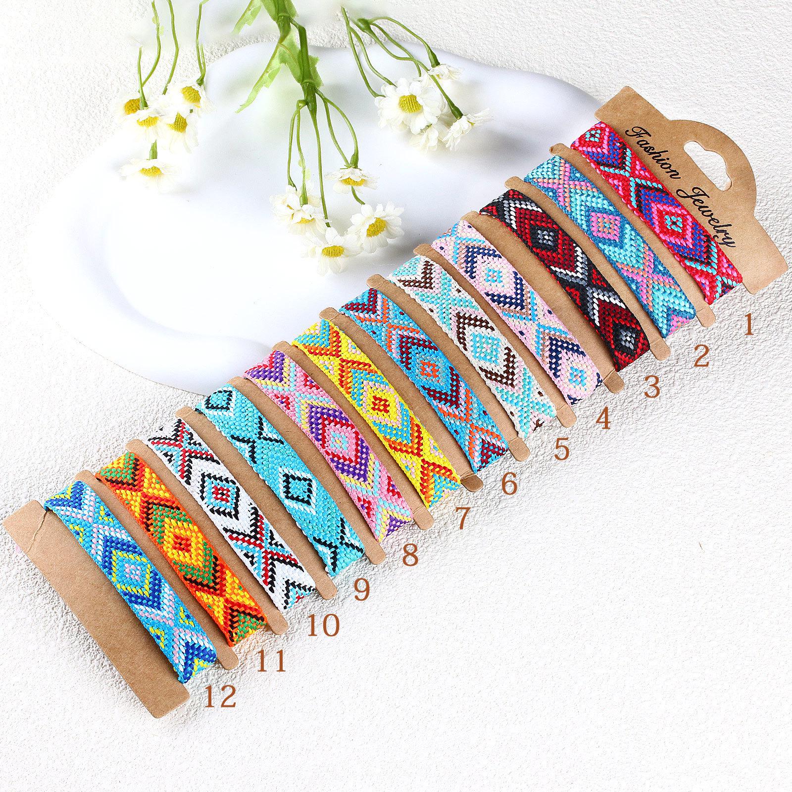 

Богемский плетеный браслет дружбы с разноцветными кисточками - пляжный браслет на ногу и на руку