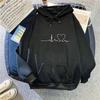 Women Sweater Hoodie With Print Pattern For Casual Winter Wear