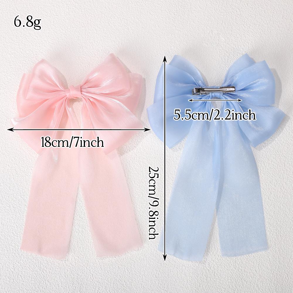 RAINBOW BOWS 1Pcs Cream Colored Bow Hair Clip Super Fairy Back Head Clips Elegant Women Ponytail Fahion Hair Accessories
