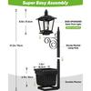 Outdoor Flower Pot 2-in-1 Floor Lamp Waterproof Solar Decorative Lamp Garden Terrace Front Porch Lawn Lamp Warm White Light