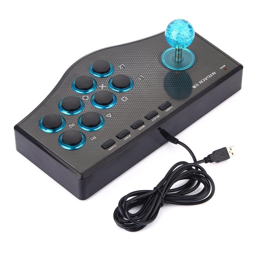 NO.3 3 In 1 USB Wired Game Controller Arcade Fighting Joystick Stick ...