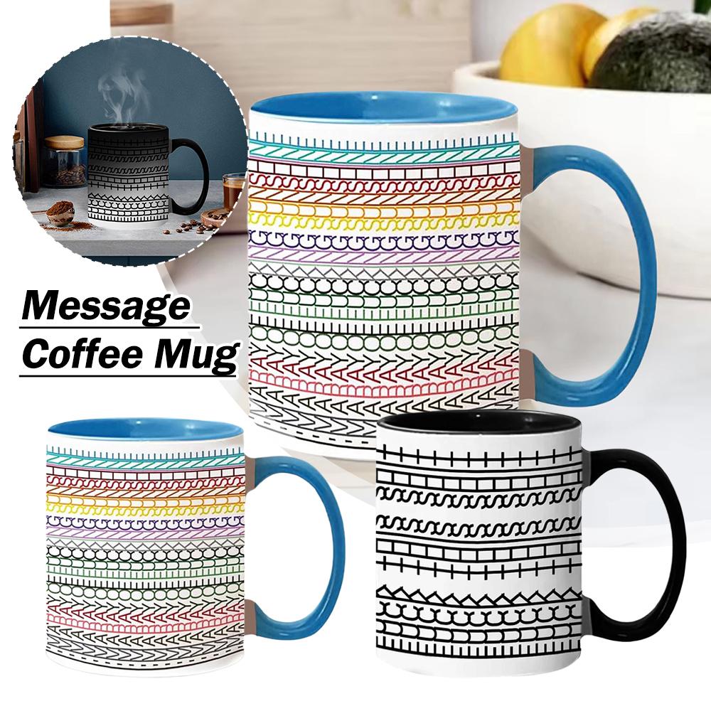 11oz Zaubertassen mit verstecktem Nachrichtentext - Wärmeempfindliche farbwechselnde Tasse, Lustige Kaffeetassen-Geschenke mit versteckter Botschaft