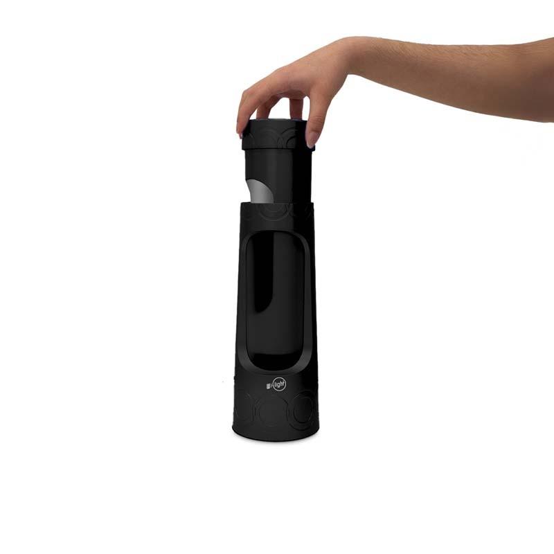 Neyrot - Neyrot_black - Lampe Shabbat Noire - Ampoule E27 Incluse - Cache Pivotant - 9w