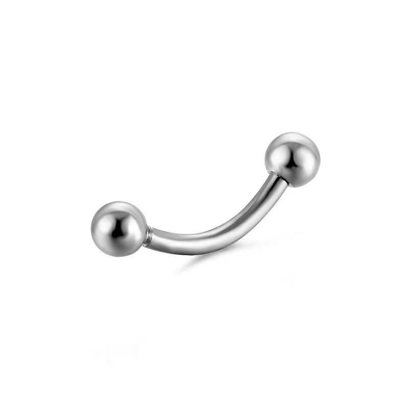 Mixed Style Stainless Steel Curved Barbell Spike Tongue Ring Jewelry