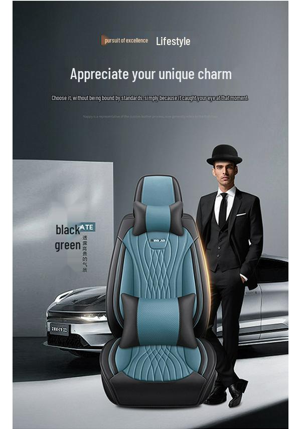 All-Season Full Leather Universal Car Seat Cover Cushion