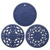 3Pcs Non-Slip Silicone Pot Pads Hot Pads Coaster Kitchen Table Mat Placemat For Home Wedding Birthday Party Decoration 20cm