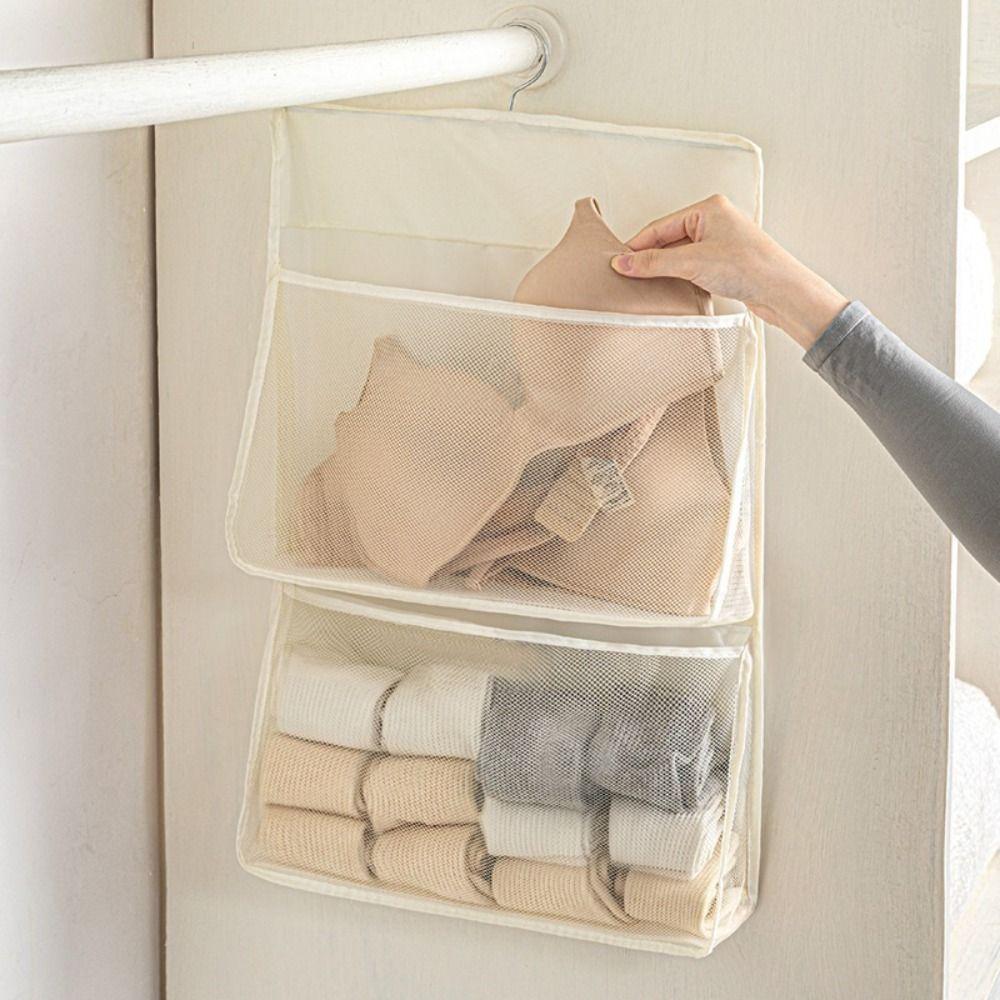 Space Saving Bra Storage Organizer Mesh Pockets Closet Organizer Premium Hanging Storage Bag  Door