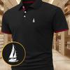 Men's Transition Season Polo Shirt Mid-Weight Breathable Short Sleeve Casual Work Shirt for Spring Fall