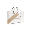 MICHAEL KORS Gigi Logo Logo Zipper Closure Leather Hand-held Shoulder Crossbody Bag Small Women's White